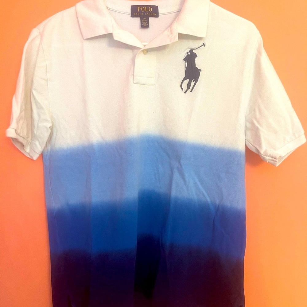 Boys Polo Collared Shirt Size 14-16 Large